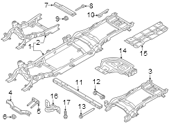 Image of Frame Rail (Rear) image for your 1985 Ford Bronco II   