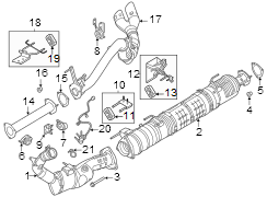 Image of Exhaust Muffler (Rear) image for your 2017 Ford F-150 5.0L V8 FLEX A/T 4WD Platinum Crew Cab Pickup Fleetside 