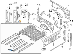 Image of Panel. Reinforcement. REINFORCED. Extension. (Rear, Upper). A component that. image for your Ford