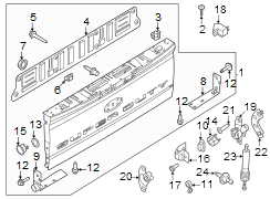 Image of Tailgate Stop Bumper image for your 2017 Ford F-350 Super Duty 6.7L Power-Stroke V8 DIESEL A/T RWD XL Standard Cab Pickup Fleetside 