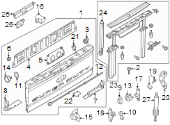 Image of Tailgate Striker Plate (Lower) image for your Ford Maverick  