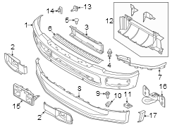 Image of Bumper Face Bar (Front) image for your 2016 Ford F-150 3.5L Duratec V6 FLEX A/T 4WD XLT Crew Cab Pickup Fleetside 