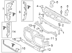 Image of Radiator Support Baffle (Upper) image for your 2005 Ford F-150   