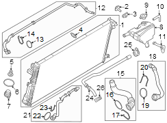 Image of Radiator Coolant Hose (Upper, Lower) image for your 1993 Ford F-150   