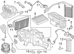 Image of Evaporator. Case. Air. Core. Conditioning. A/C Evaporator Core and. image for your 2024 Ford F-250 Super Duty 6.7L Power-Stroke V8 DIESEL A/T 4WD XLT Crew Cab Pickup Fleetside 