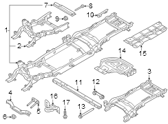 Image of Frame Rail image for your 2024 Ford F-350 Super Duty  XLT Standard Cab Pickup Fleetside 