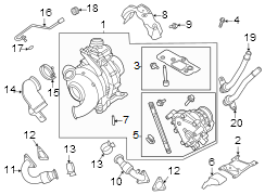 Image of Turbocharger Wastegate Actuator image for your 2009 Lincoln MKZ   