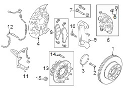 Image of Disc Brake Caliper image for your 2007 Lincoln MKZ   