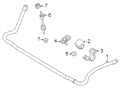 Image of Suspension Stabilizer Bar Bushing image for your 2000 Ford F-550 Super Duty  Lariat Cab & Chassis - Crew Cab 