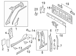 Image of Body A-Pillar Reinforcement (Lower) image for your 1984 Ford F-150   