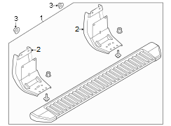 Image of Running Board image for your 2017 Ford F-150 3.5L EcoBoost V6 A/T RWD XLT Crew Cab Pickup Fleetside 