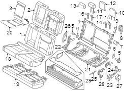 Image of Headrest. Pad. Frame. A soft component which. image for your 2005 Ford Expedition   