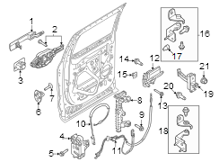 Image of Interior Door Handle image for your 2015 Ford F-150 5.0L V8 FLEX A/T 4WD Lariat Extended Cab Pickup Fleetside 