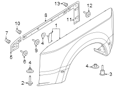 Image of Fender Flare (Rear) image for your 1999 Ford F-150   