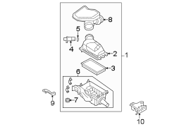 Image of Air Filter and Housing Assembly image for your Ford Edge  