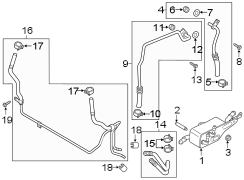 Image of Automatic Transmission Oil Cooler Hose Assembly image for your 2013 Ford F-150 5.0L V8 FLEX A/T RWD King Ranch Crew Cab Pickup Fleetside 