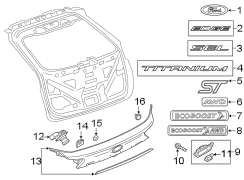 Image of Liftgate Pull Handle image for your 2022 Ford F-150  SSV Crew Cab Pickup Fleetside 