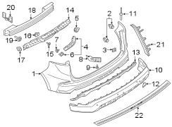 Image of Bumper Cover Bracket (Upper, Lower) image for your 2004 Ford F-150 5.4L Triton V8 A/T RWD XLT Standard Cab Pickup Fleetside 