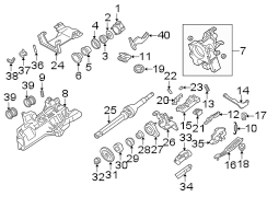 STEERING COLUMN. HOUSING & COMPONENTS. (1/1)