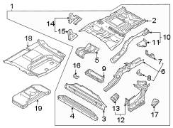 Image of Floor Side Rail (Rear) image for your 2015 Lincoln MKZ   