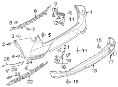 Image of Bumper Cover Bracket (Upper) image for your 2019 Lincoln MKZ   