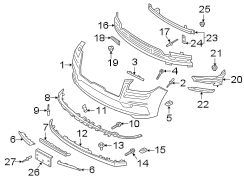 Image of Grille Molding (Lower) image for your 2017 Lincoln MKZ Premiere Hybrid Sedan  