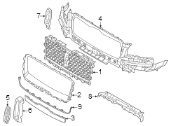 Image of Grille Emblem Bracket image for your 2023 Lincoln Navigator 3.5L EcoBoost V6 A/T 4WD L Livery Sport Utility 