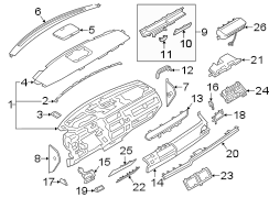 Image of Dashboard Panel Cap image for your 2022 Lincoln Navigator   