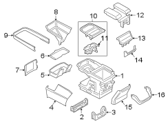 Image of Console Panel image for your 2021 Lincoln Navigator   