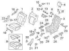 Image of Trim. Seat. Cover. (Front). A decor piece for a Seat. image for your 2020 Lincoln Navigator 3.5L EcoBoost V6 A/T 4WD L Reserve Sport Utility 