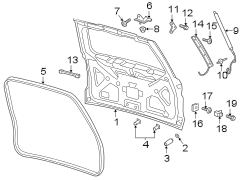 Image of Liftgate Bumper Stop Bolt image for your 2017 Lincoln MKZ Select Sedan  