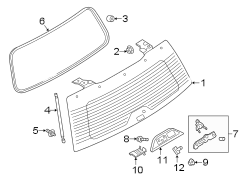 Image of Back Glass Lift Support image for your 2023 Ford Expedition   