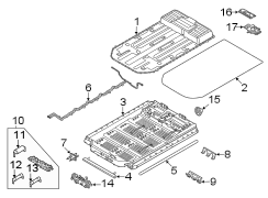 Image of Drive Motor Battery Pack Cover image for your 2017 Lincoln MKZ Reserve Sedan  