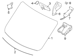 Image of Windshield Seal (Lower) image for your 2013 Ford F-150 5.0L V8 FLEX A/T RWD STX Extended Cab Pickup Fleetside 