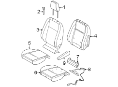 Image of Air Bag Seat Sensor Mat image for your 2010 Ford F-150 4.6L V8 A/T RWD XL Crew Cab Pickup Fleetside 