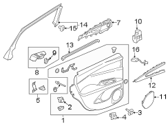 Image of Door Interior Trim Panel (Rear, Lower) image for your 2022 Lincoln Nautilus   