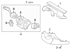Image of Steering Column Switch Housing image for your 1997 Ford F-350  XLT Extended Cab Pickup Fleetside 