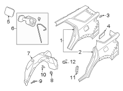 Image of Nut. Shield. Washer. Pan. Heat. A solid metal or plastic. image for your 2015 Lincoln MKZ Hybrid Sedan  