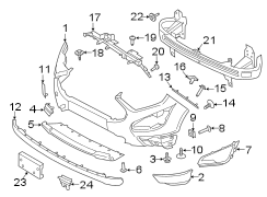 Image of Bumper Cover Spacer Panel (Upper, Lower) image for your 2019 Ford F-150 2.7L EcoBoost V6 A/T RWD Lariat Extended Cab Pickup Fleetside 