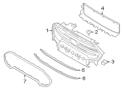 Image of Grille Molding (Front, Lower) image for your 2015 Lincoln MKZ Hybrid Sedan  