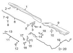 Image of Hood Latch Support image for your 2014 Ford F-150 3.7L V6 CNG A/T RWD XL Crew Cab Pickup Fleetside 