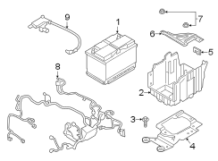 Image of Battery Tray Bracket image for your 2019 Lincoln MKZ Reserve I Sedan 2.0L EcoBoost A/T AWD 