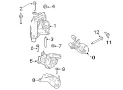 Image of Engine Torque Strut Bolt image for your 2011 Ford Focus   