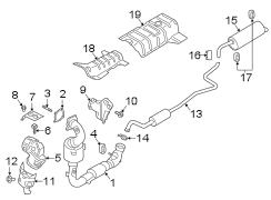 Image of Exhaust Muffler (Rear) image for your 2019 Ford Fiesta   