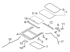 Image of Sunroof Frame Bracket (Rear) image for your 2013 Ford F-150 3.5L EcoBoost V6 A/T RWD XLT Extended Cab Pickup Fleetside 