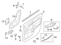 Image of Door Interior Trim Panel Bracket image for your 2017 Lincoln MKZ Premiere Sedan  