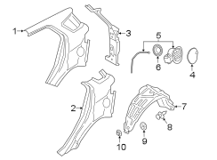 Image of Quarter Panel Splash Shield image for your 2010 Ford Focus   