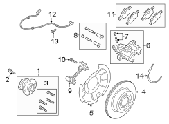 Image of Brake Dust Shield image for your 2019 Ford F-150 3.3L Duratec V6 FLEX A/T 4WD XL Crew Cab Pickup Fleetside 