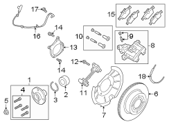 Image of Disc Brake Caliper image for your 2018 Ford F-150 2.7L EcoBoost V6 A/T 4WD XL Crew Cab Pickup Fleetside 