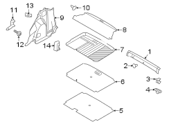 Image of Spare Tire Compartment Cover (Rear) image for your Ford Escape  